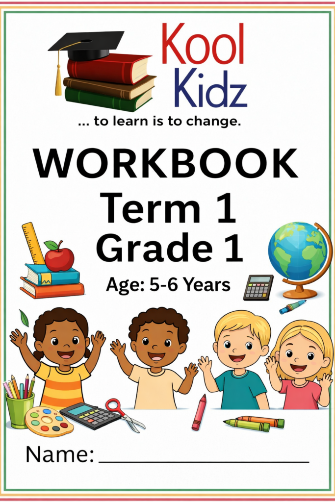 gr1 workbook cover page + age